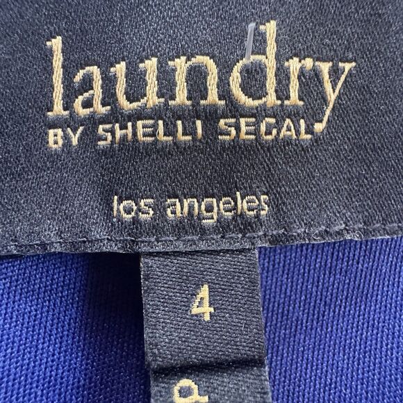 Laundry by Shelli Segal Blue Sleeveless Dress Size 4 - Picture 14 of 16